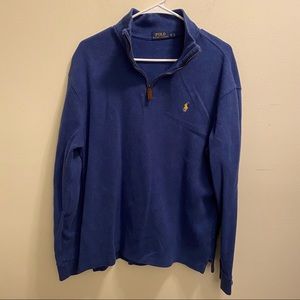 Ralph Lauren Blue 1/4 Zip Sweatshirt Large NWOT